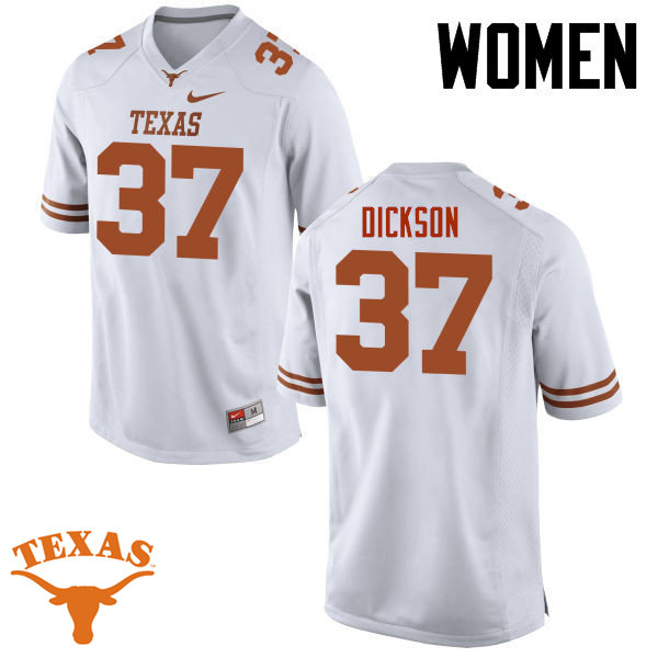 Women #37 Michael Dickson Texas Longhorns College Football Jerseys-White